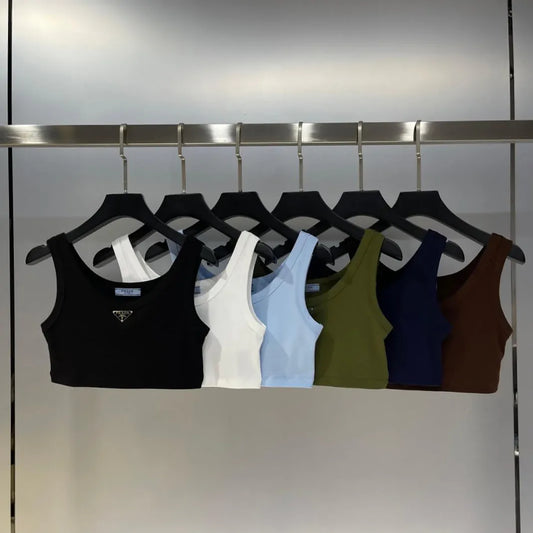 Classic Cropped Solid Color Vest
