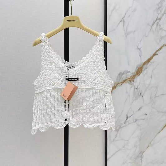 Boho Crochet Crop Vest