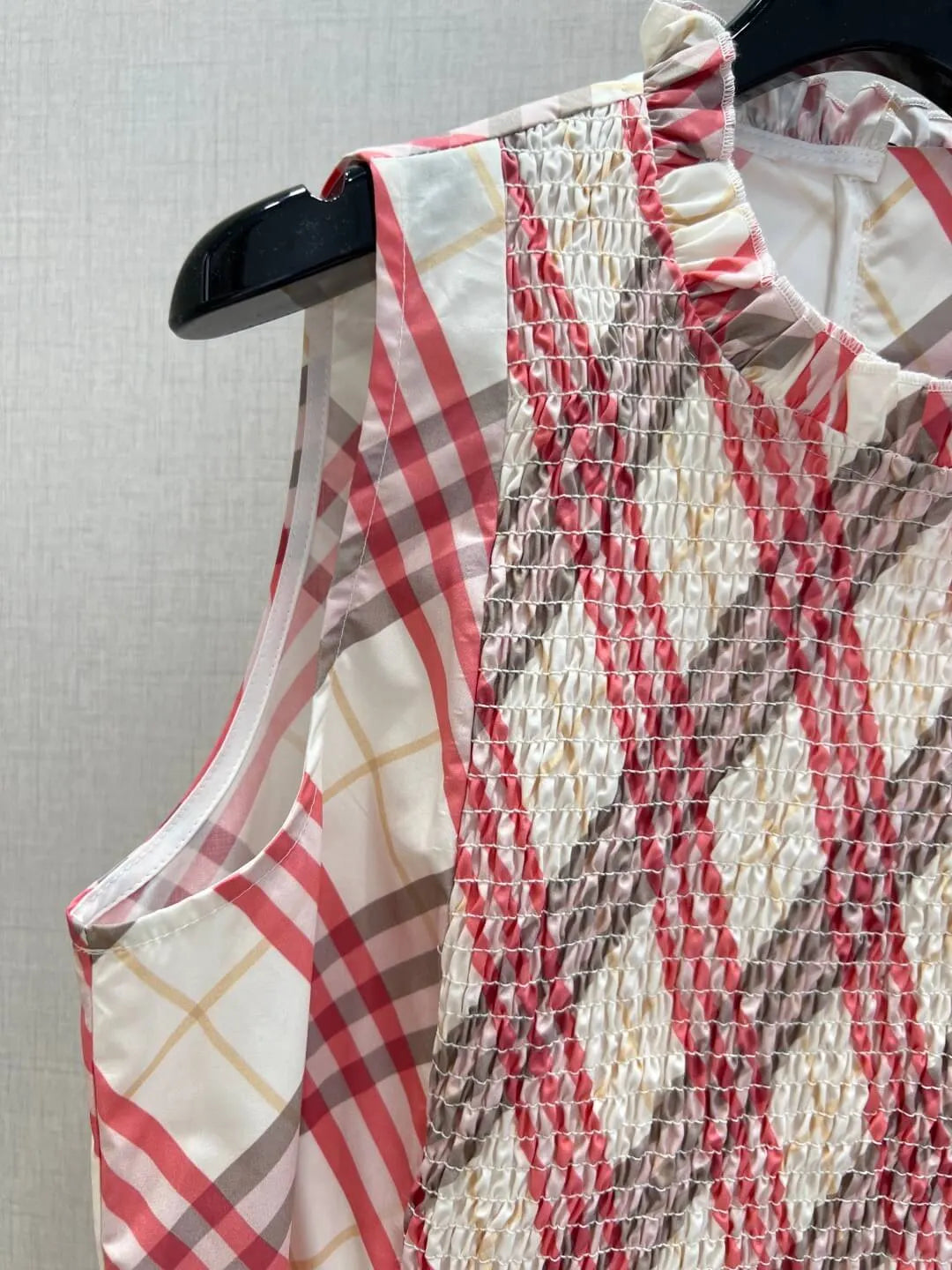 Ruffle Collar Plaid Mini Dress