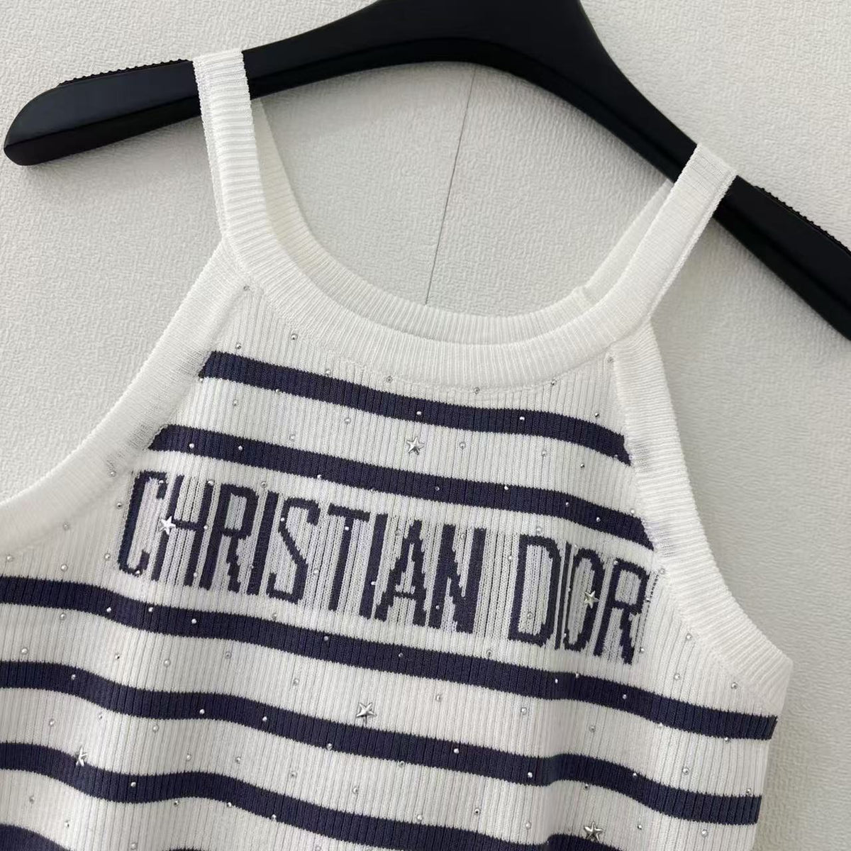 Rhinestone Stripe Detail Vest