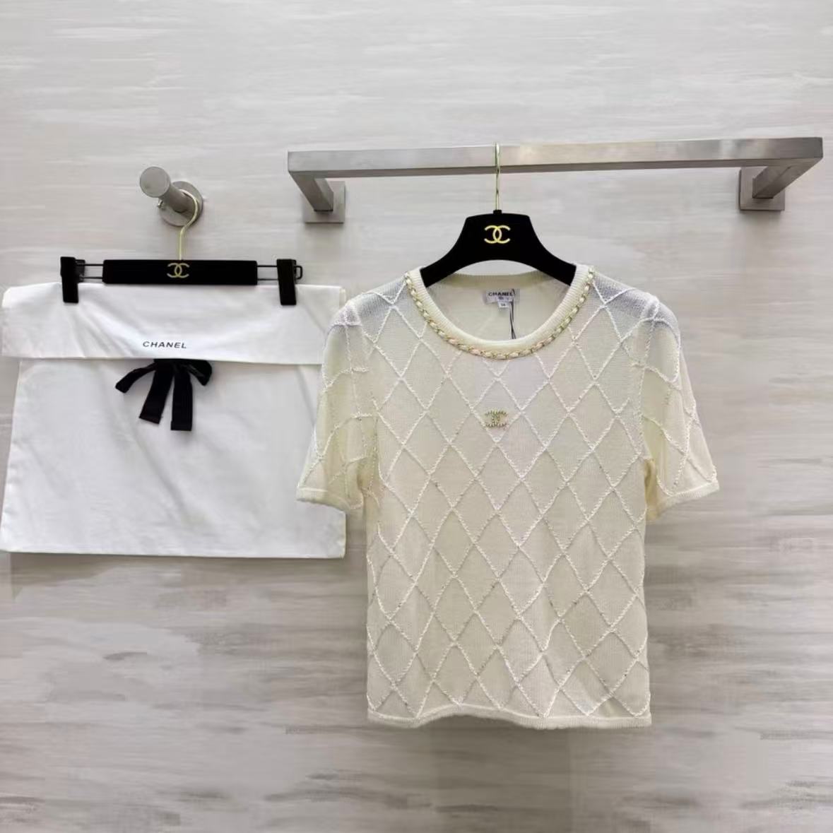 Sequin Knit Short Sleeve