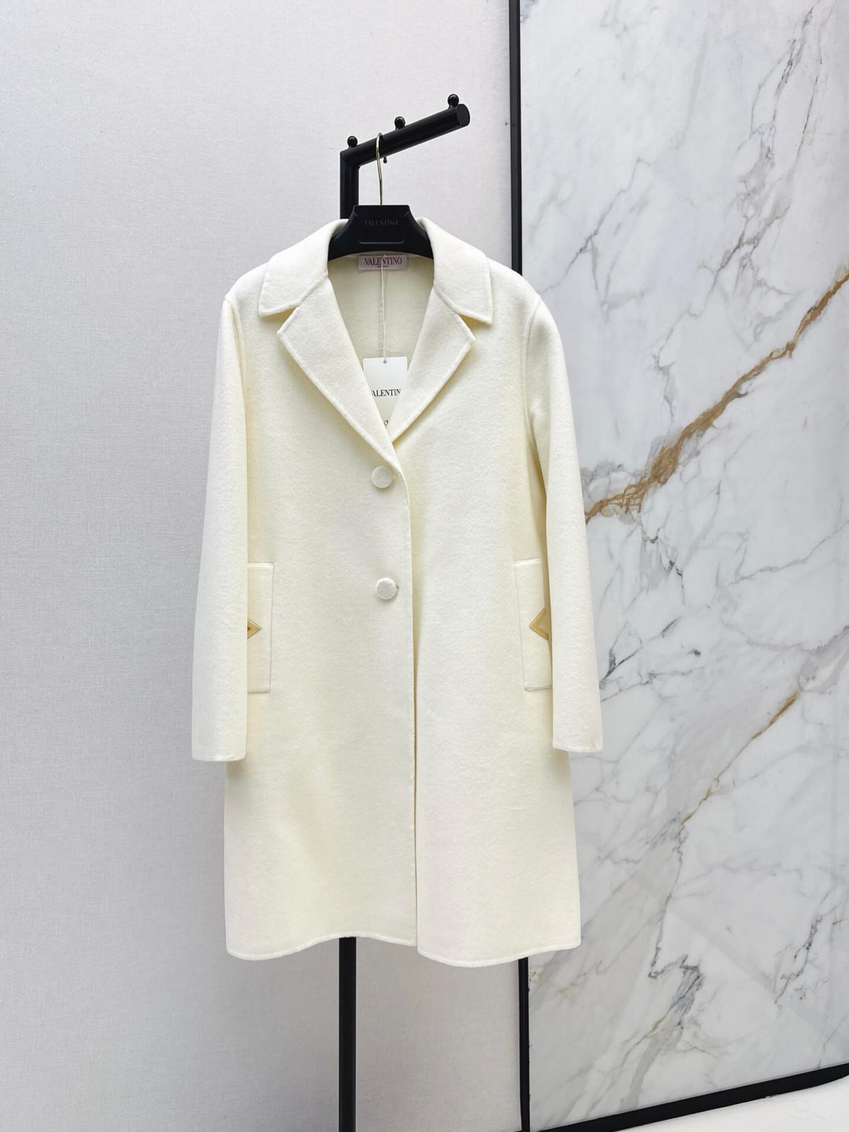 Classic Lapel Straight Wool Coat