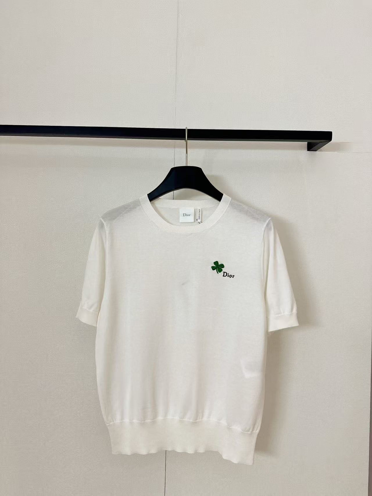 Four-Leaf Clover Embroidery Short Sleeve