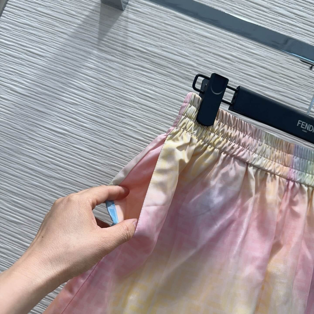 Gradient Pastel Shirt Elastic Waist Short Set