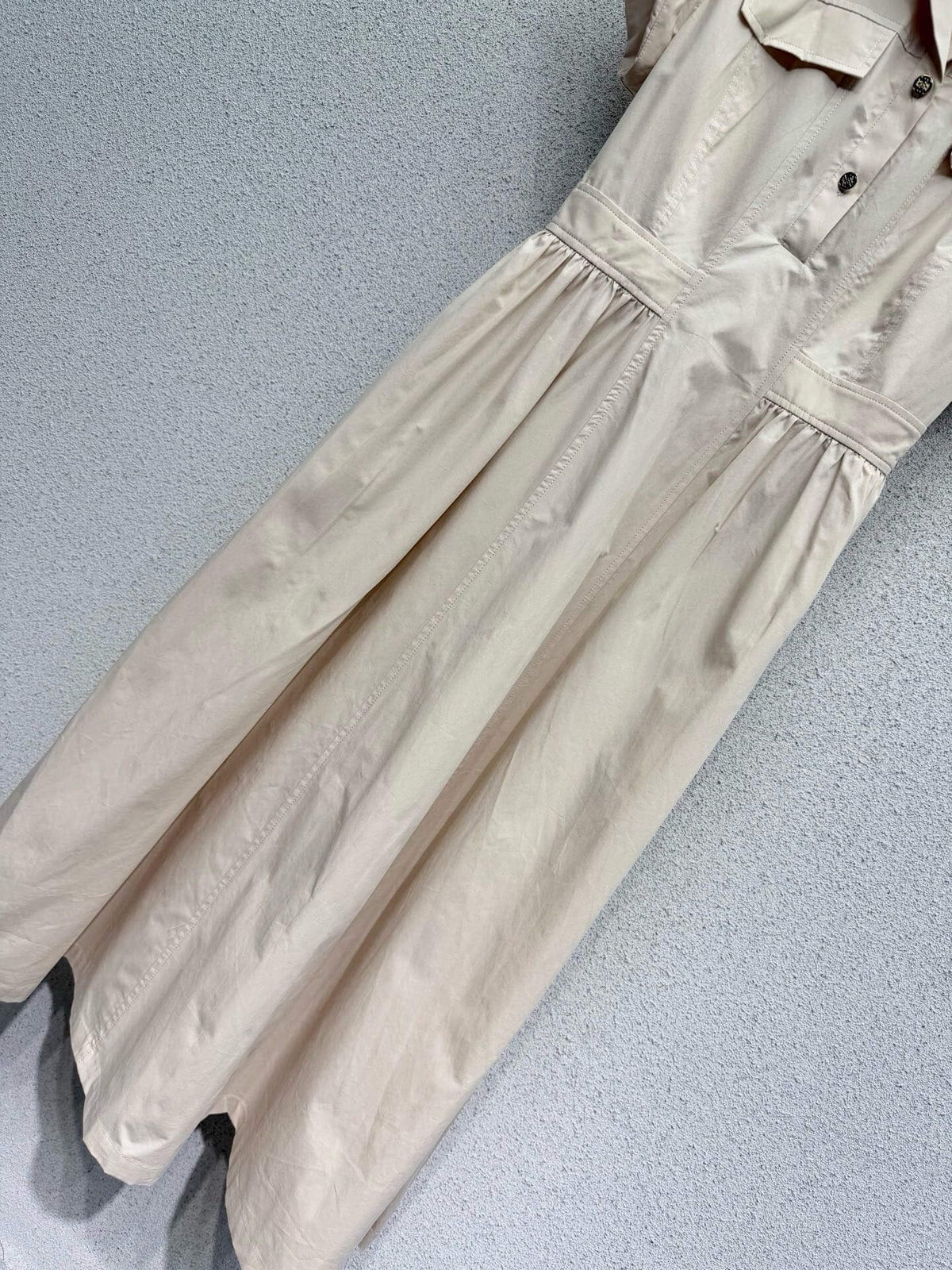 Anagram Embroidery Epaulet Midi Dress