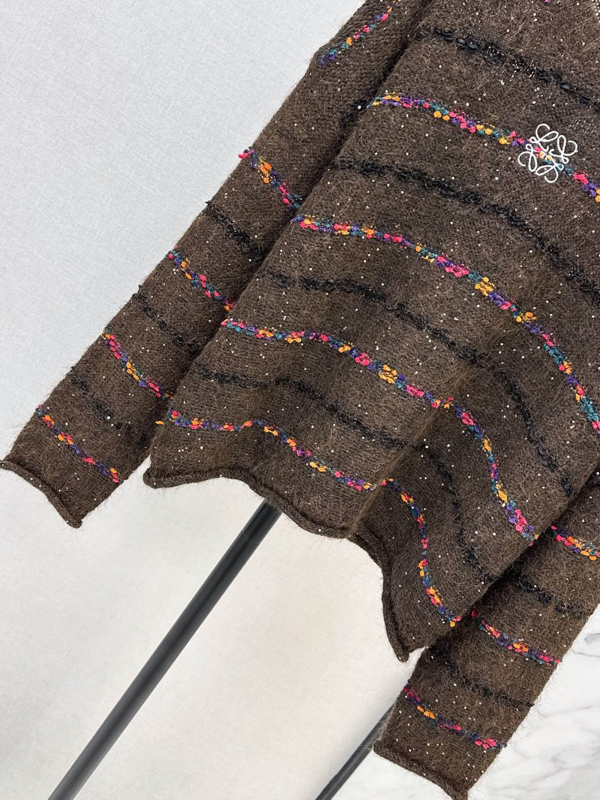 Multi‑color Striped Loose Knit Top