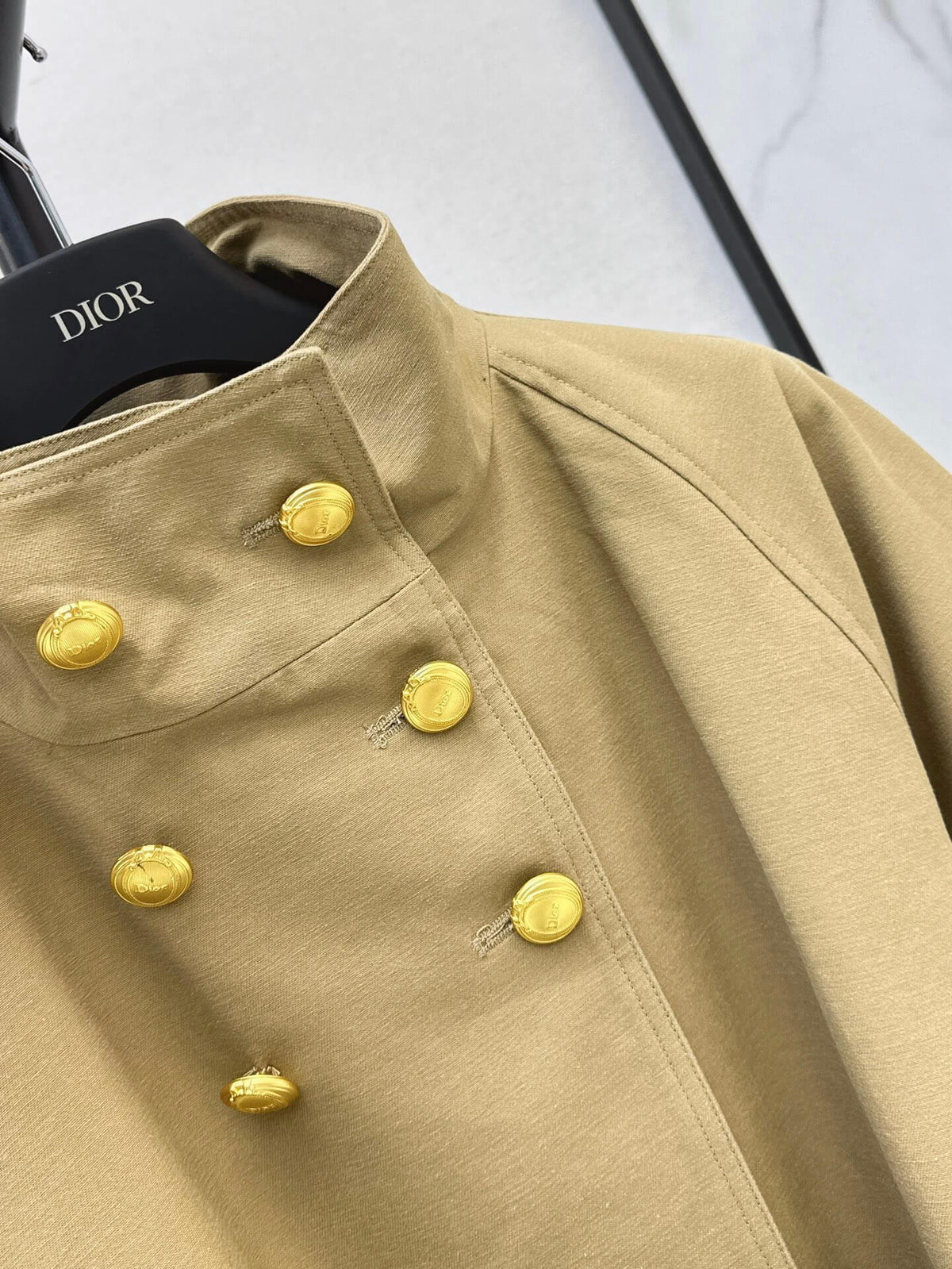 Double Gold Button Tie Waist Coat
