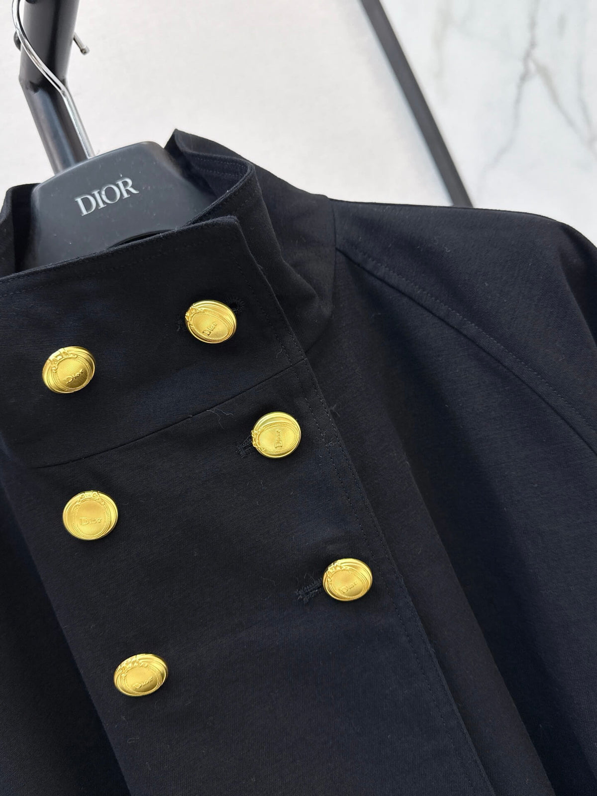 Double Gold Button Tie Waist Coat