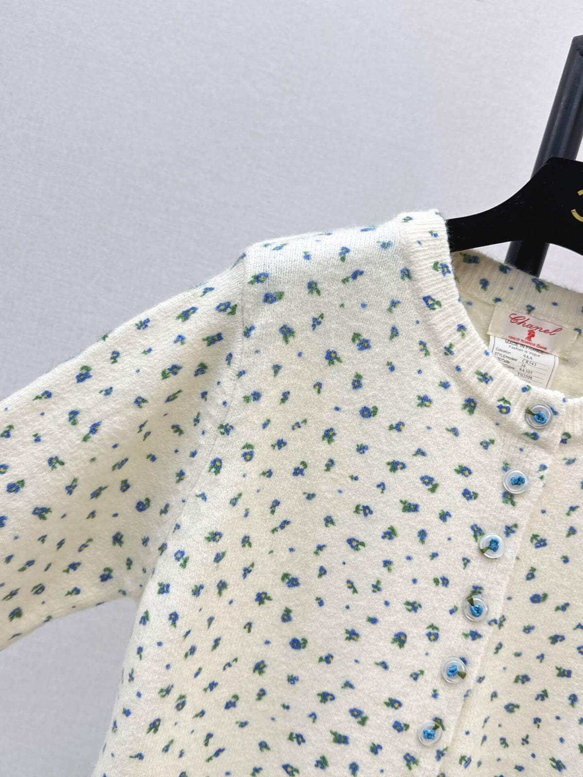 Round Neck Dotted Sweater Jacket