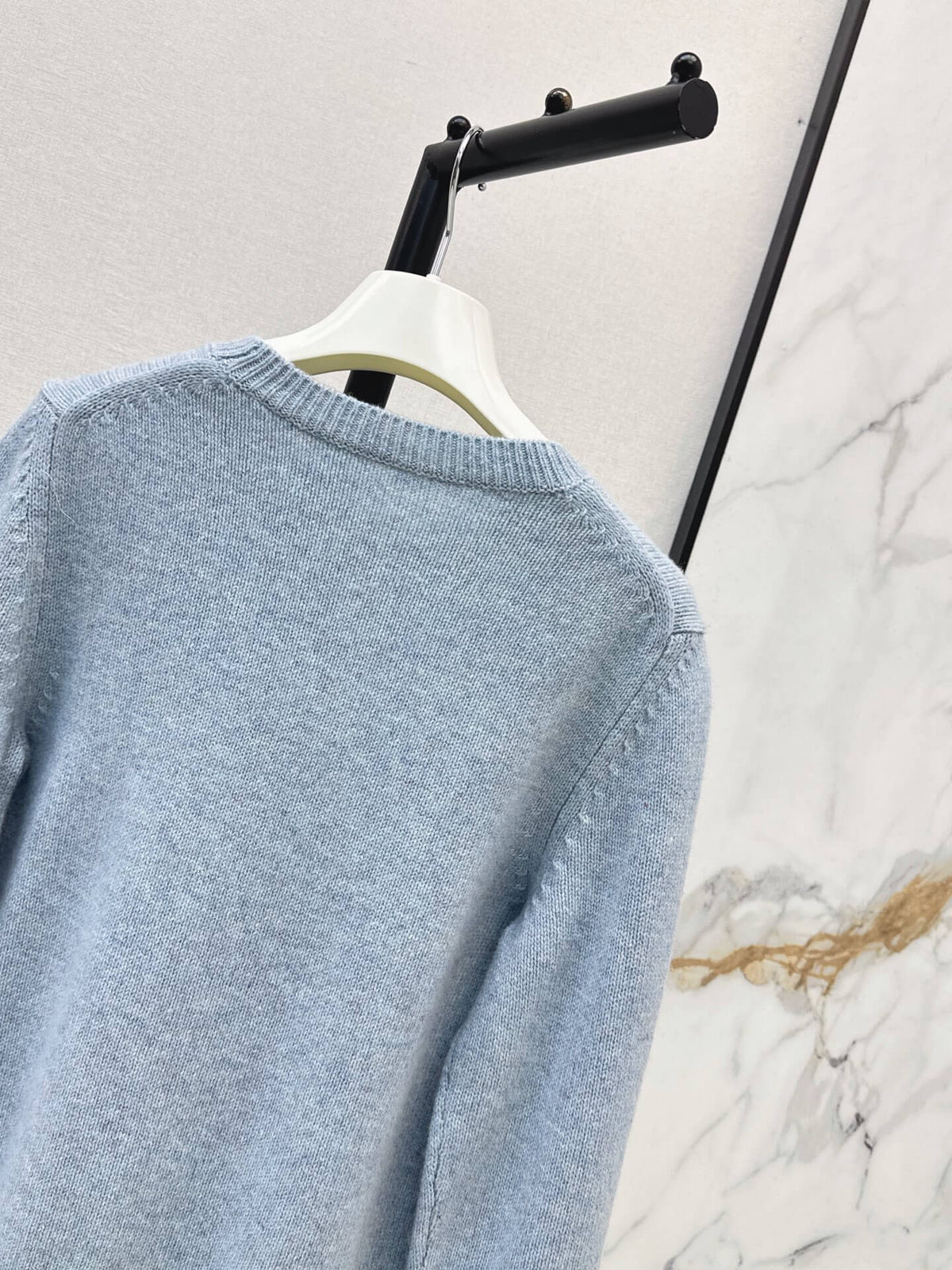 Crew Neck Embroidered Sweater