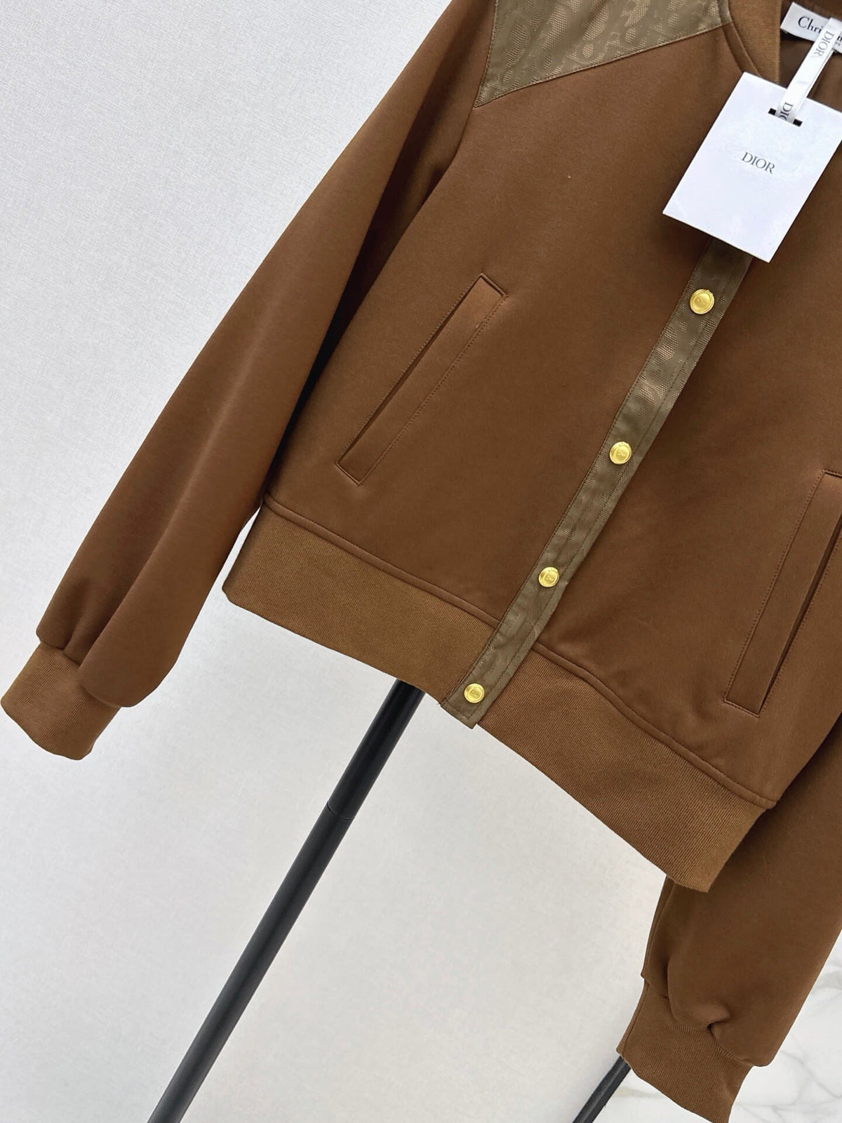 Vintage Print Shoulder Patch Bomber Jacket