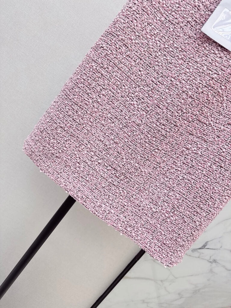 Pink Tweed Jacket Skirt Set