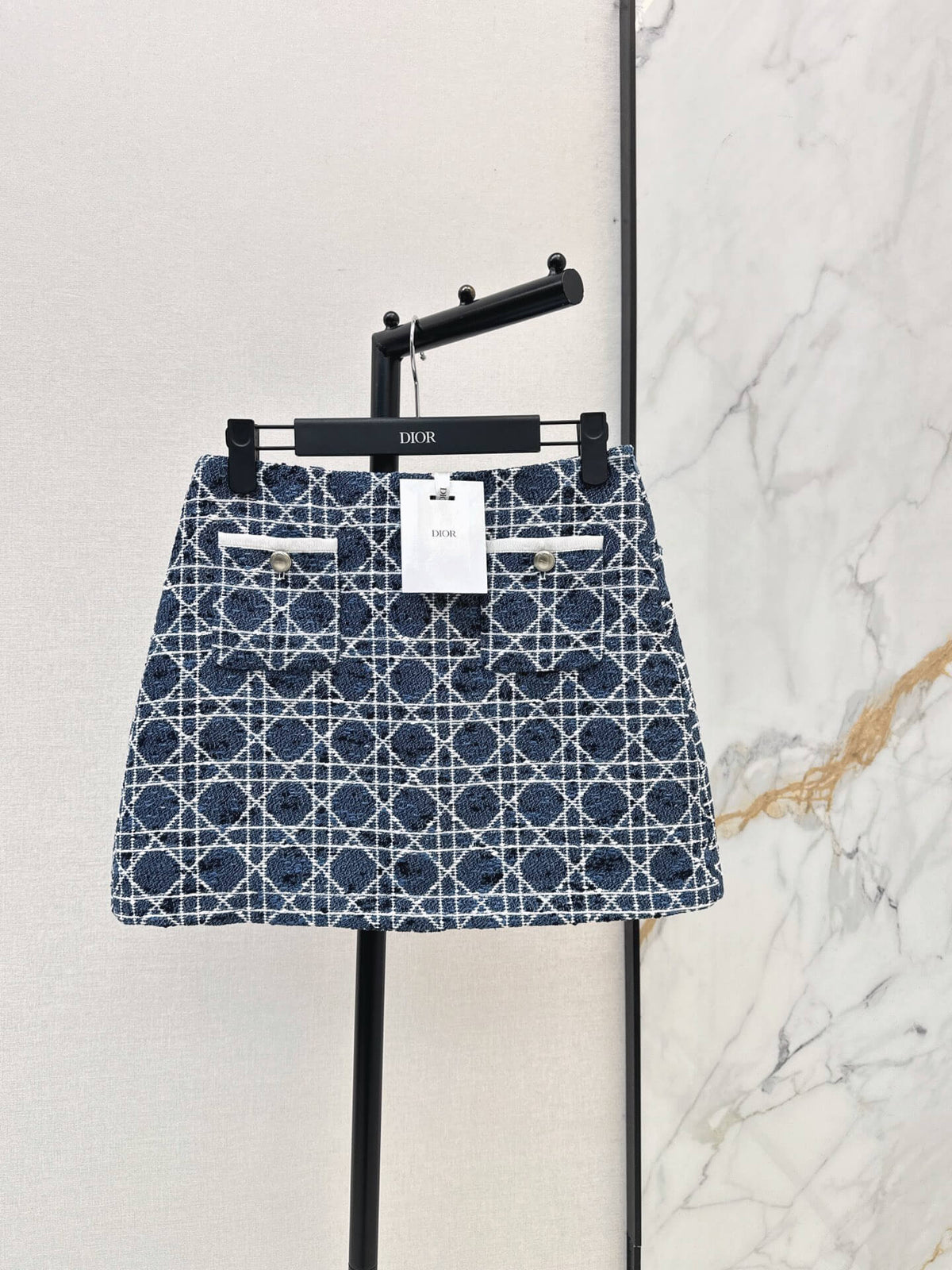 Jacquard Pattern Double Pocket Skirt