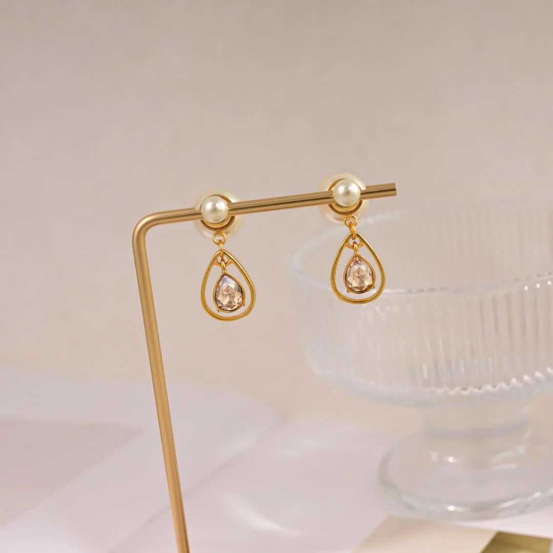 Modern Metal Drop Earrings