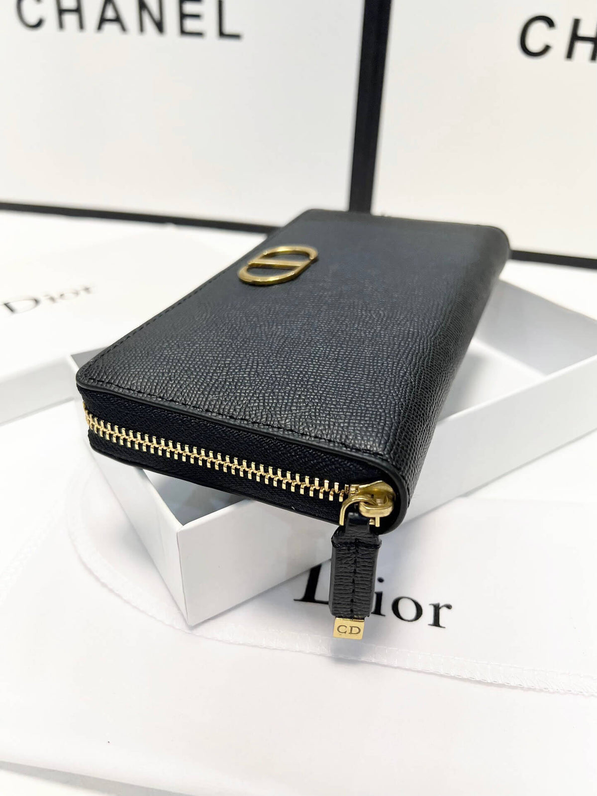 Metal Buckle Long Zip-Around Wallet