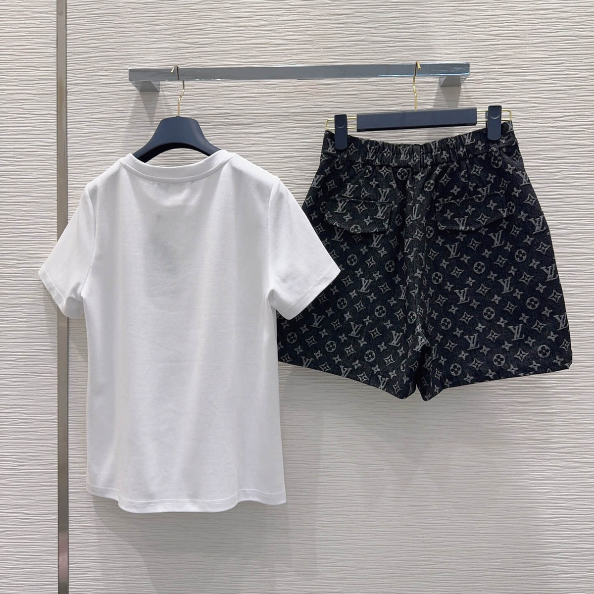 Monogram Pocket Tee Short Set