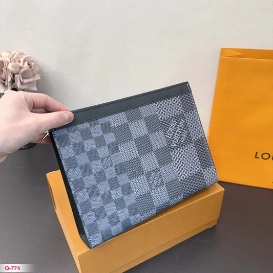 Checkerboard Patchwork Clutch Bag