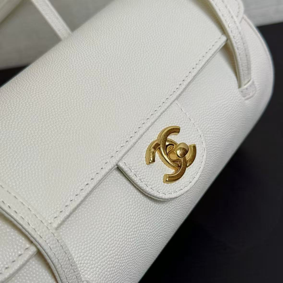 Gold Buckle Cylinder Bag