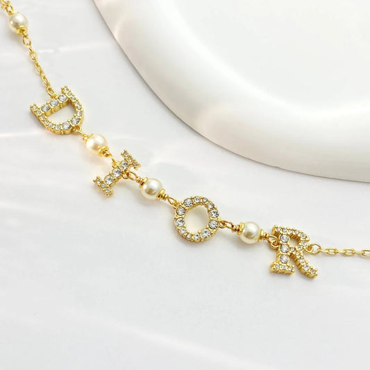Minimalist Letter Charm Bracelet