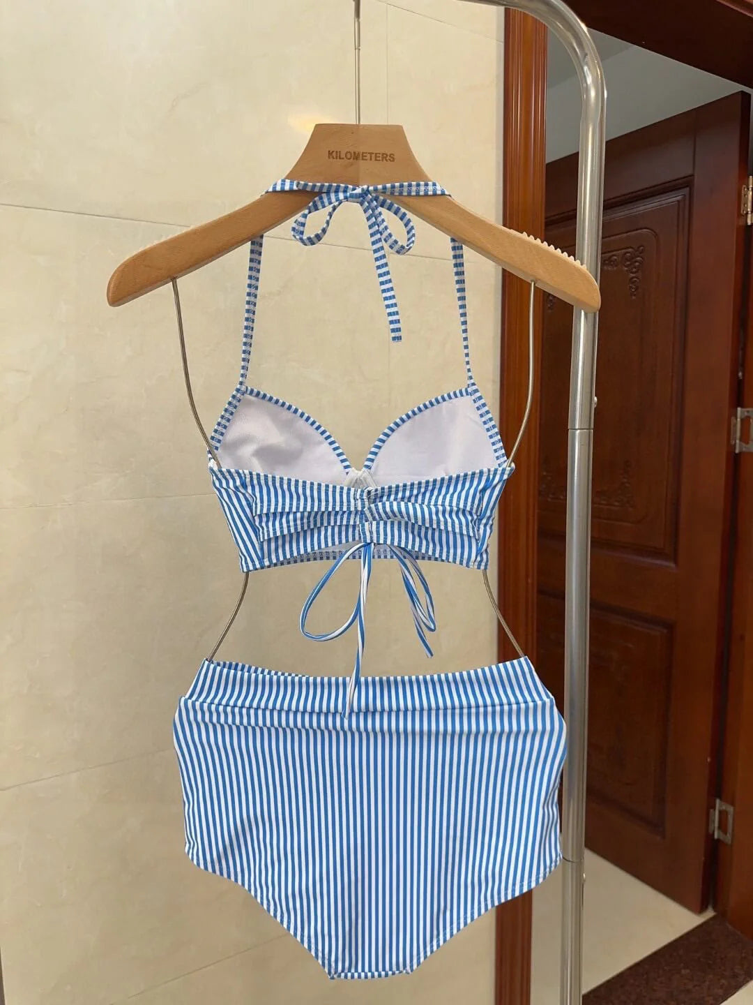 Bow Striped Swimsuit