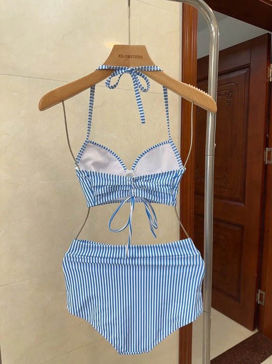 Bow Striped Swimsuit