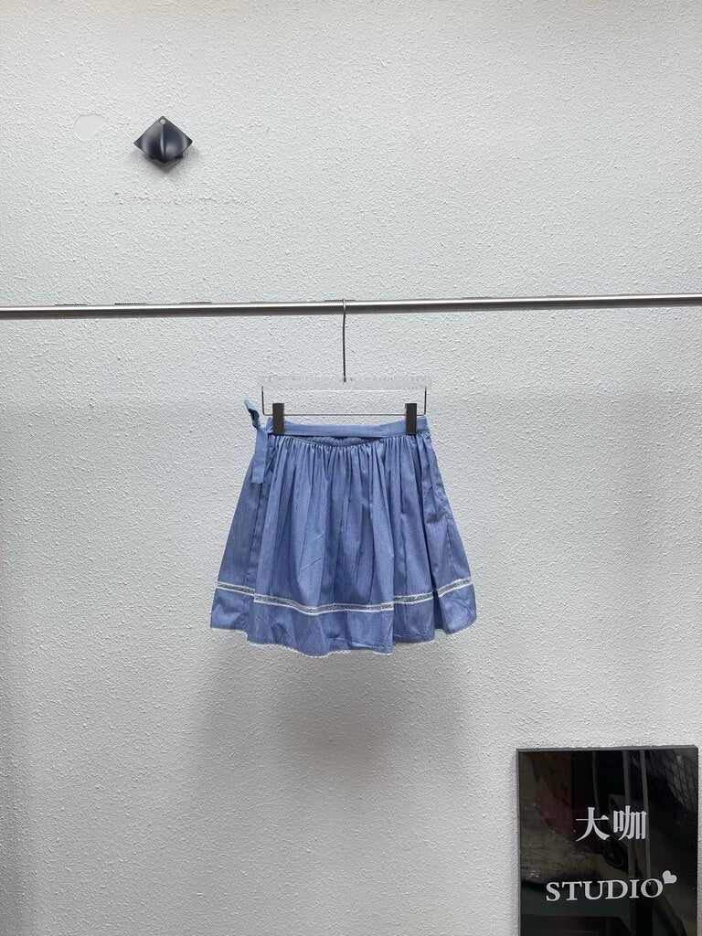 Peter Pan Collar Vest Skirt Set