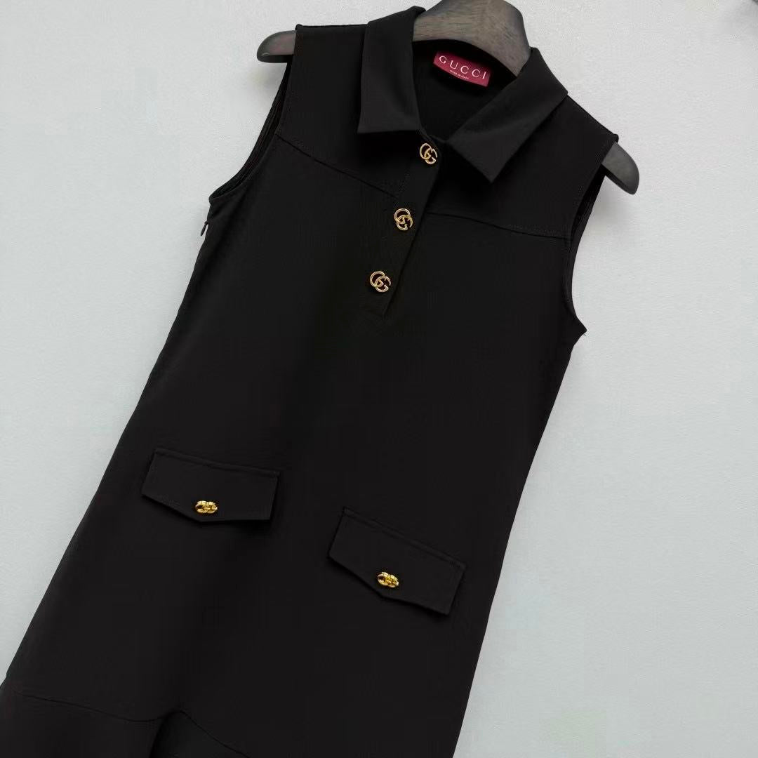 Elegant Black Sleeveless Dress