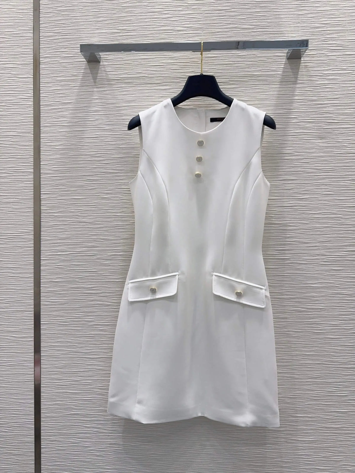 Fitted Satin Sleeveless Shift Dress