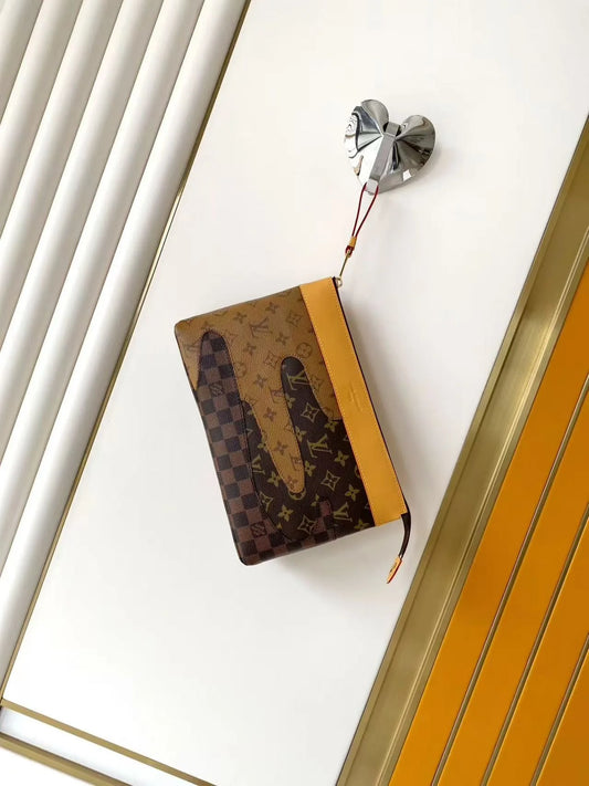 Classic Print Patchwork Clutch