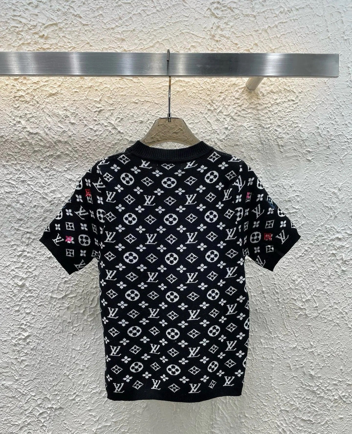 Classic Embroidered Lettering Knitted Top