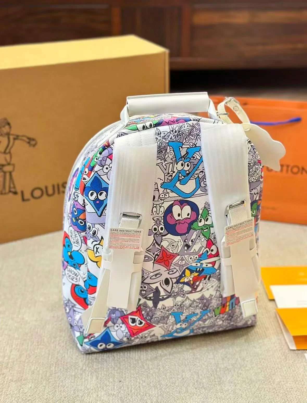 Graffiti Print Backpack