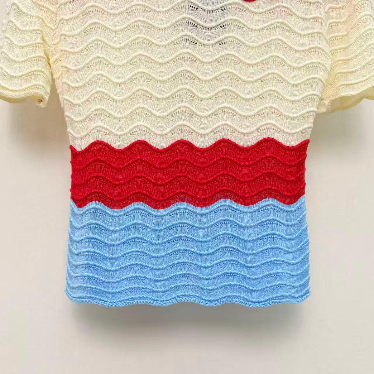 Vibrant Wavy Pattern Polo Shirt