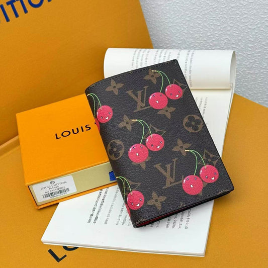 Cherry Pattern Long Wallet