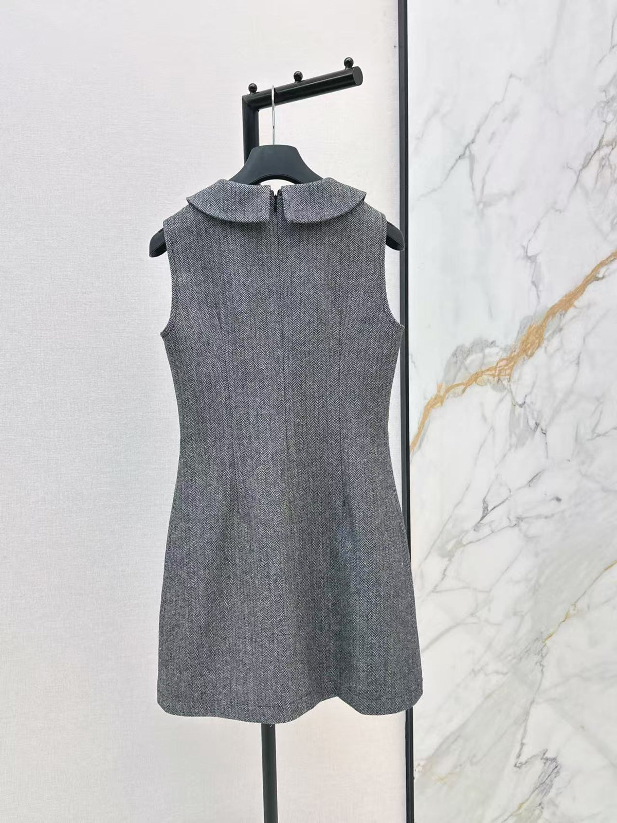 Bee Stitch Collared Tank Dress