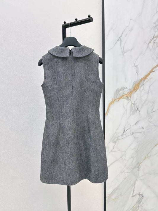 Bee Stitch Collared Tank Dress