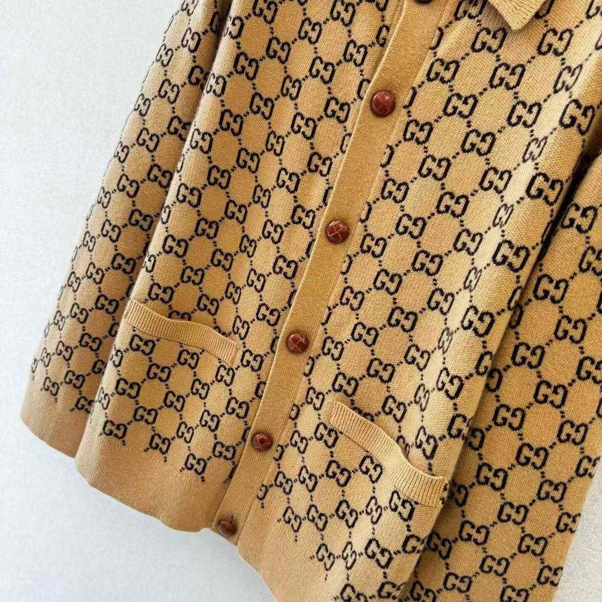 Retro Full-Print Sweater Coat