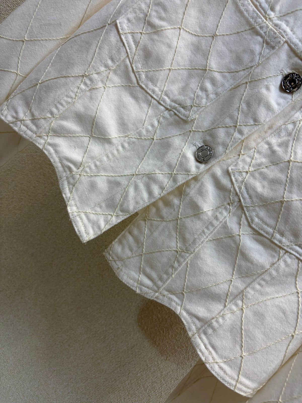 Diamond Stitch Cropped Jacket