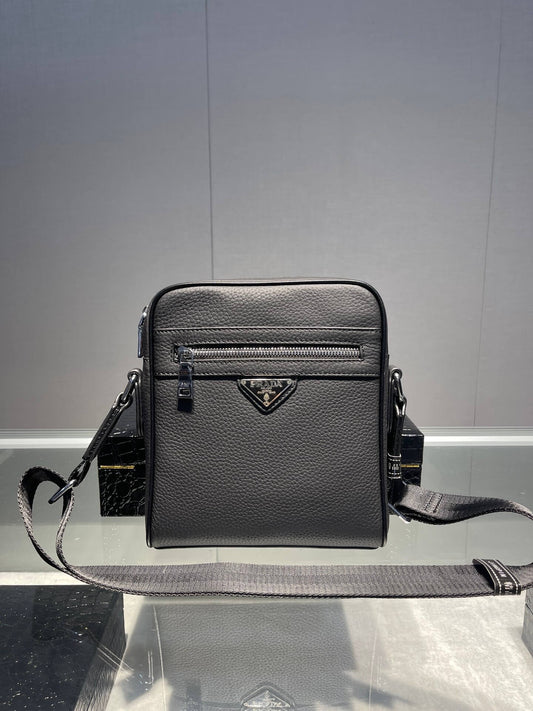 Leather Triangle Crossbody Bag