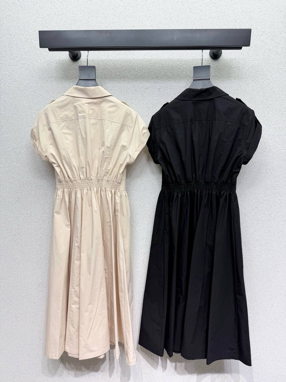 Anagram Embroidery Epaulet Midi Dress