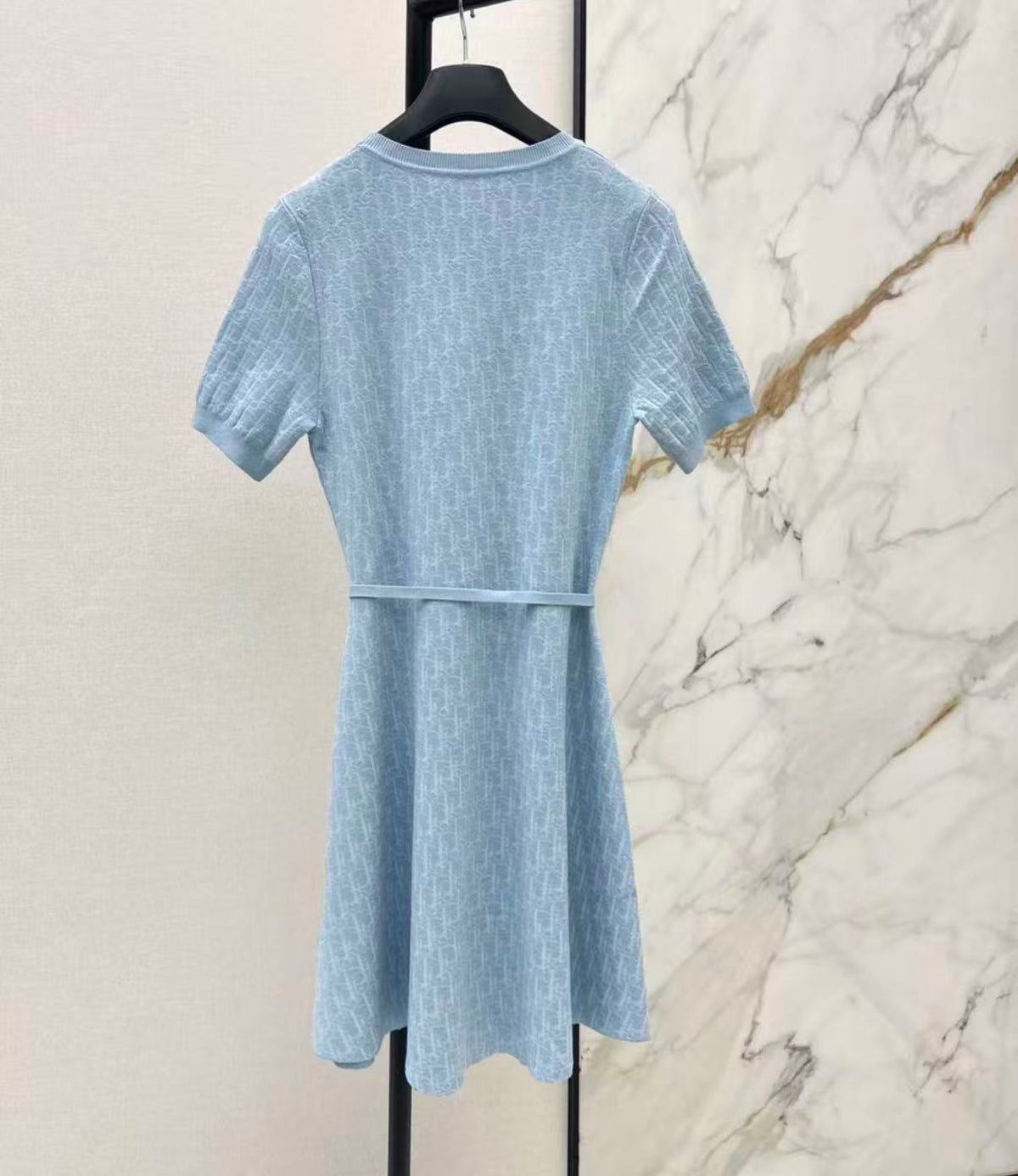 Classic Knit Waist-Cinching Dress