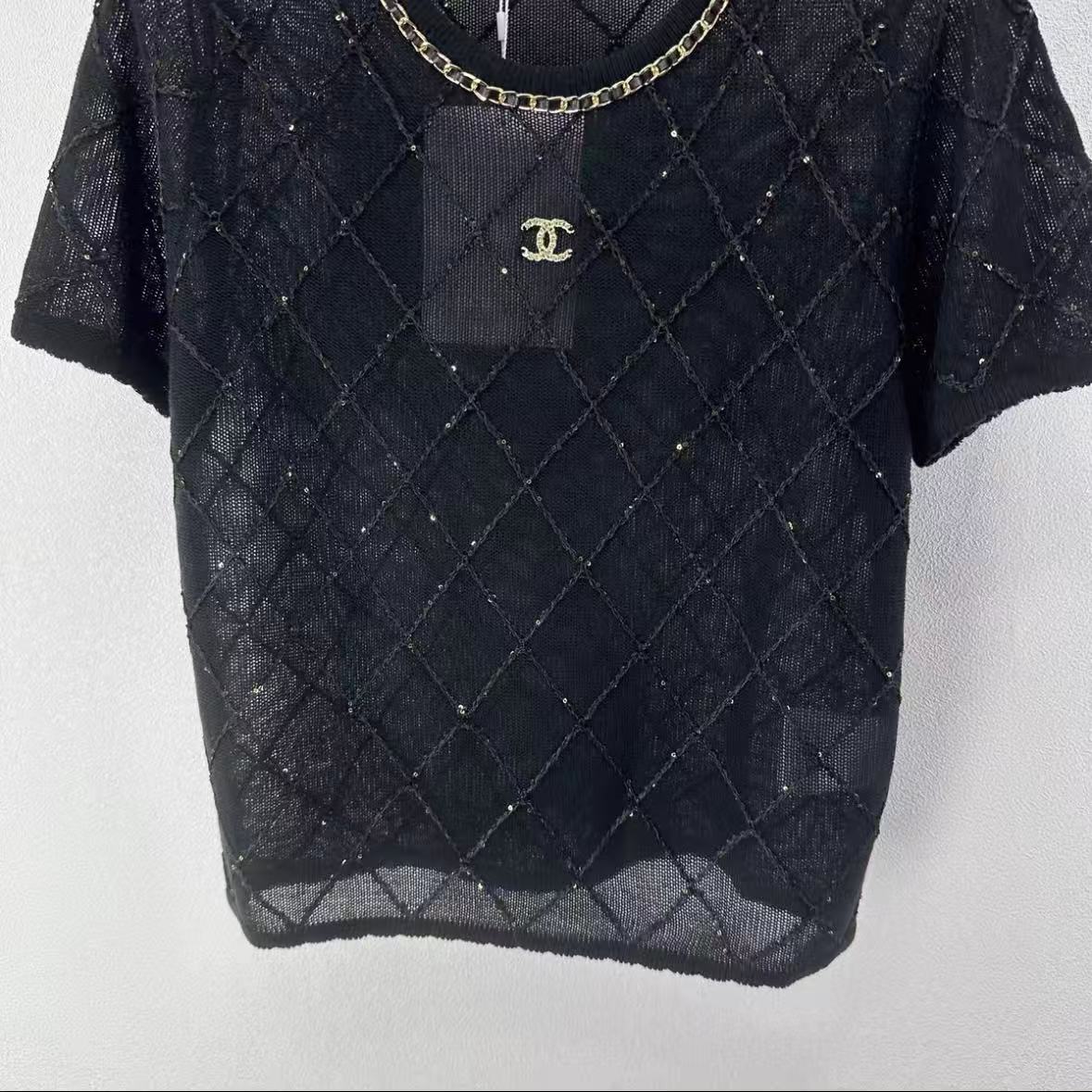 Sequin Knit Short Sleeve