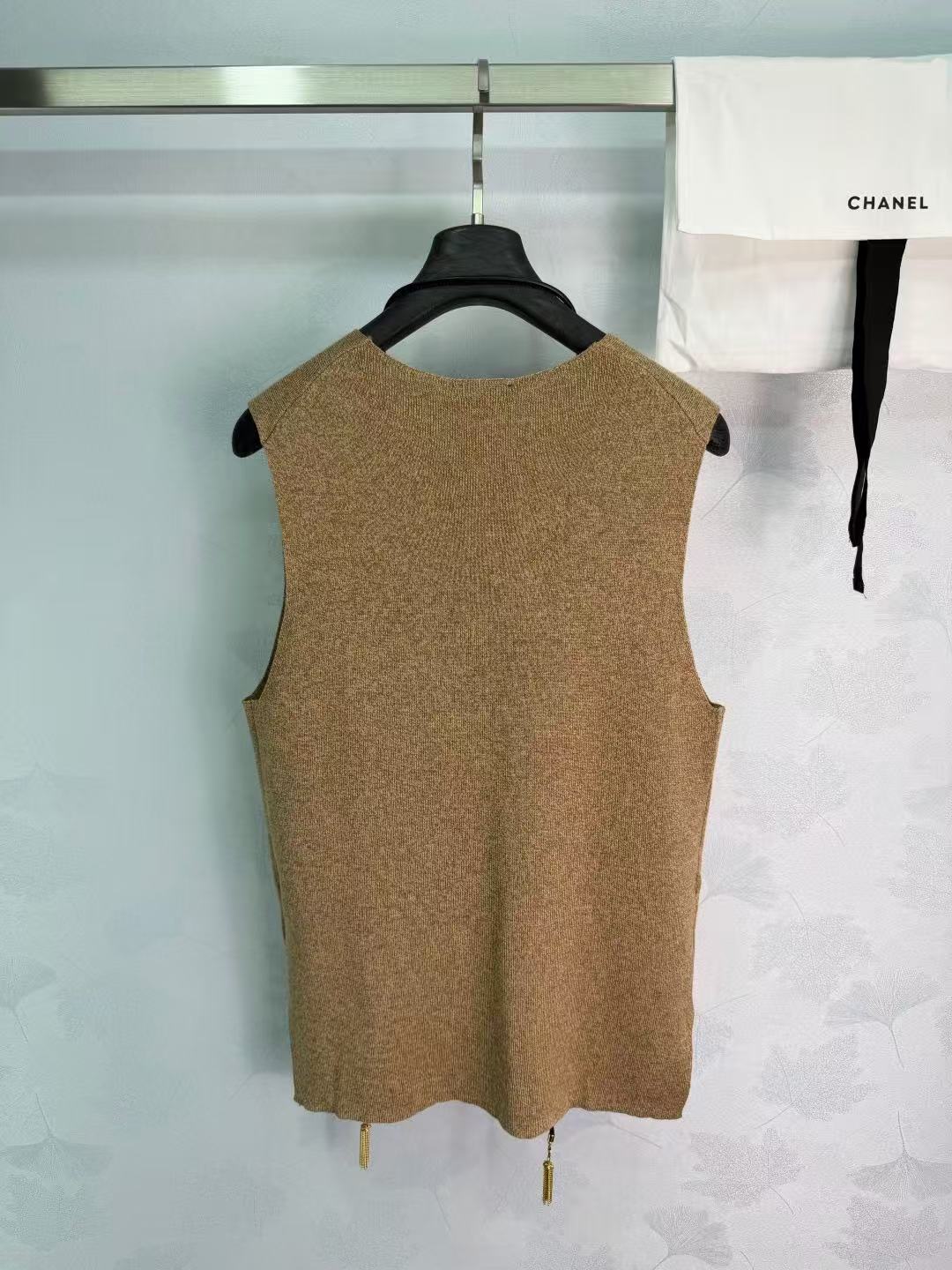 Retro Knit Vest & Wide-Leg Pants Set