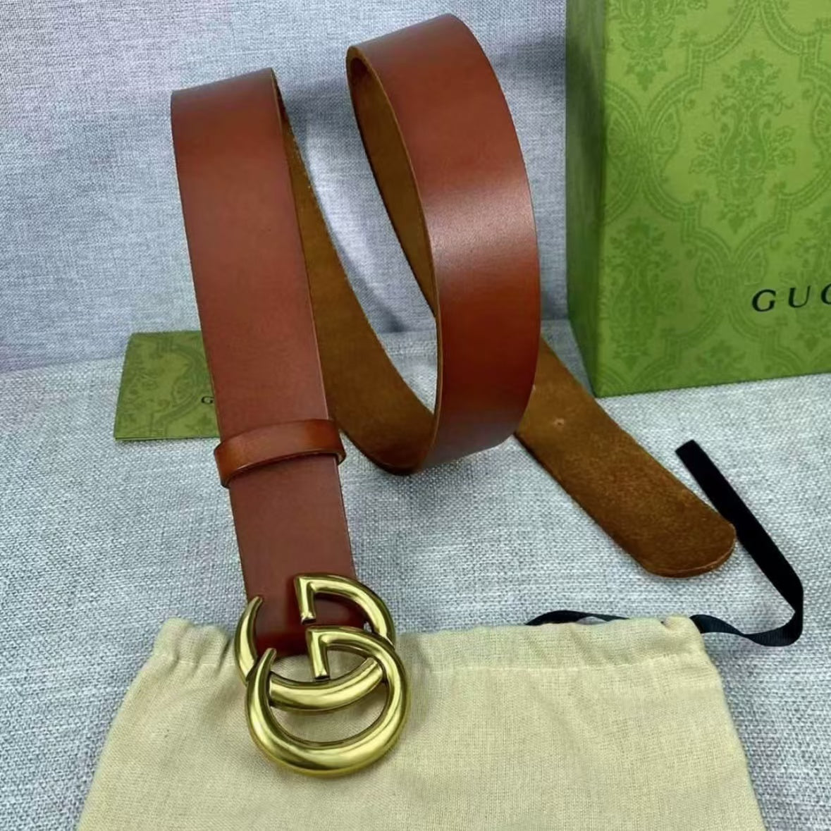 Vintage Brown Leather Belt