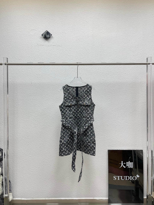 All Over Logo Slim Vest Dress