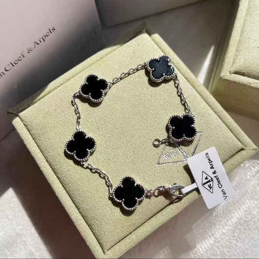 Classic Five-Strand Mother-of-Pearl & Diamond Patch Bracelet
