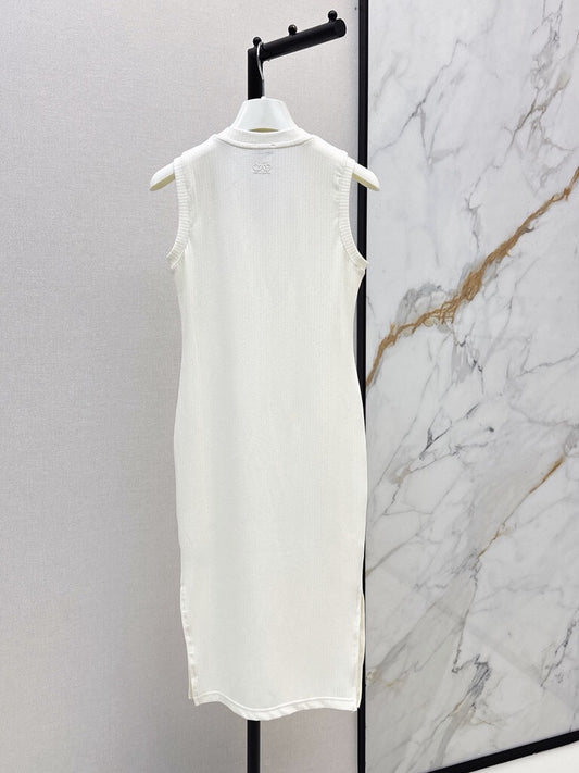 Buckle Strap Knit Midi Dress