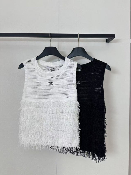 Patchwork Fringe Tank Top