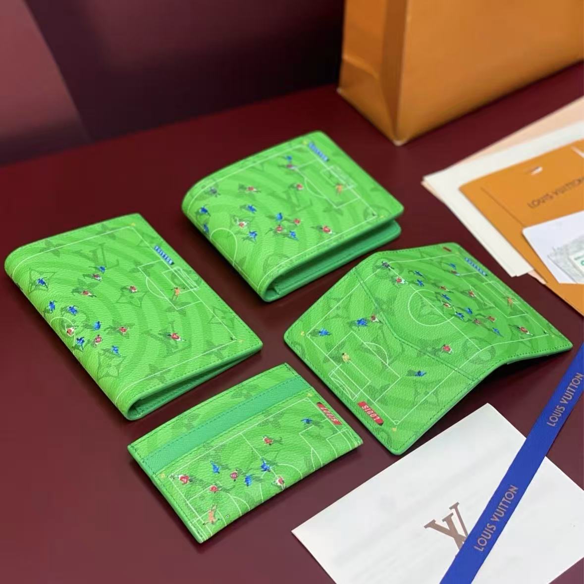 Football Pitch Pattern Wallet & Passport Holder