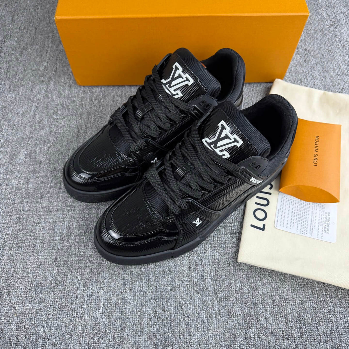 Textured Black Sneakers