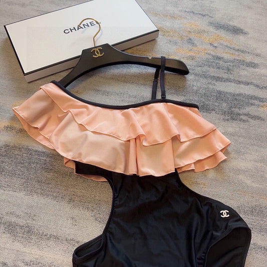 One-Shoulder Lace Swimsuit